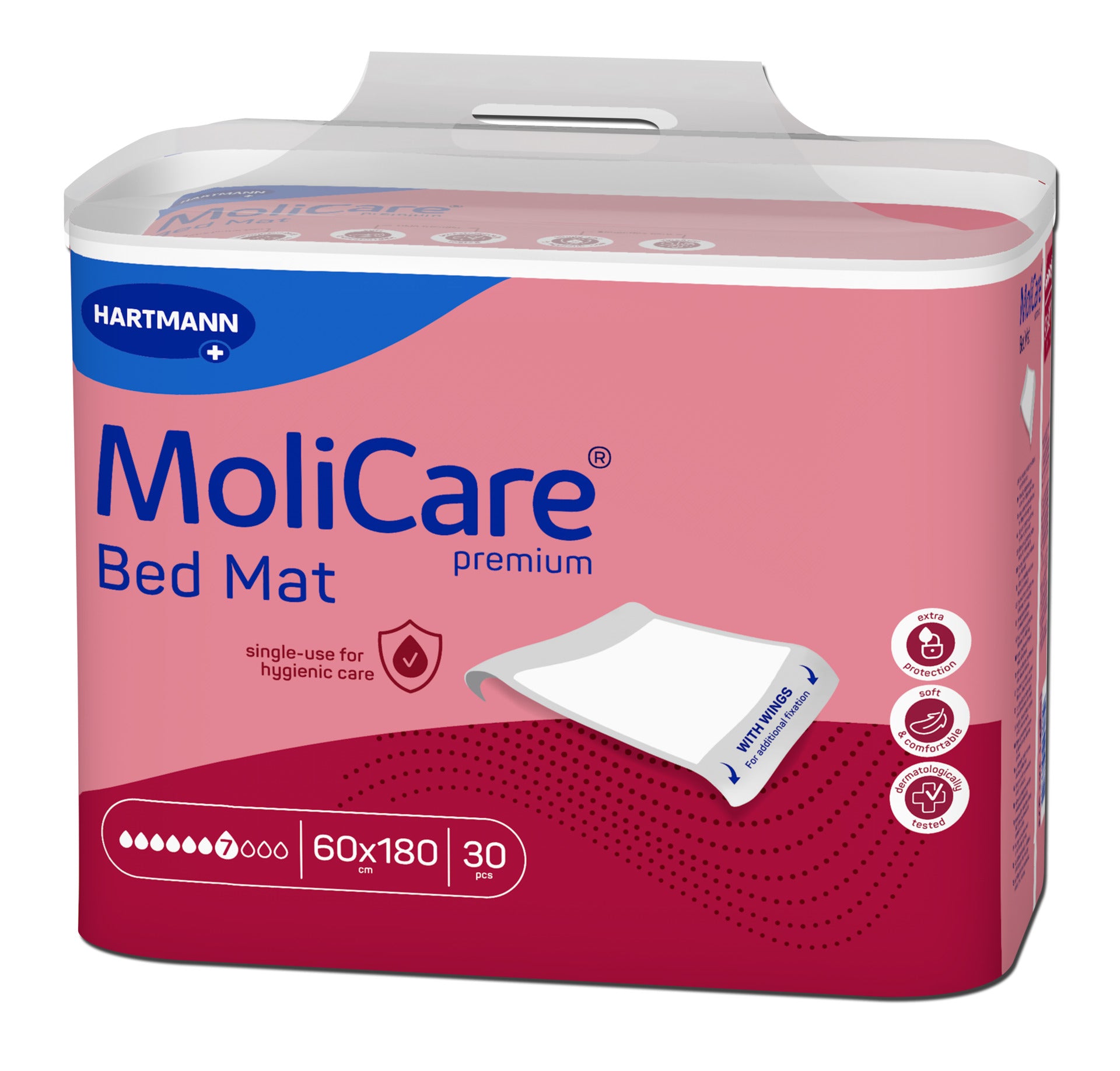 Aleza Impermeabila Absorbanta de Unica Folosinta MoliCare® Premium Bed Mat 7 Picaturi 60x180cm 30 buc