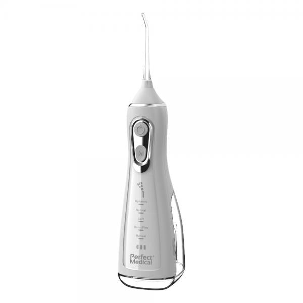 Irigator Oral Profesional Perfect Medical PM-41 - Dus Bucal Portabil cu Acumulator, 1800 Pulsatii/min, 5 Programe, Rezervor 300ml, 4 Duze Incluse