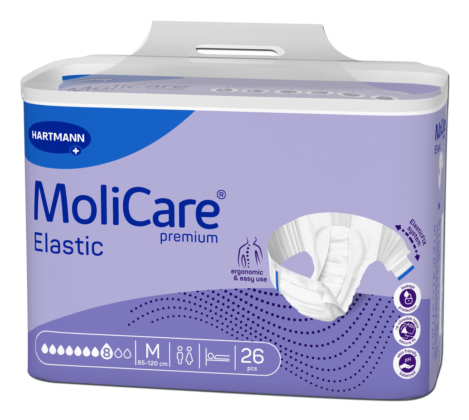 Scutece Adulti Cu Prindere Laterala Elastica MoliCare® Premium Elastic 8pic Hartmann