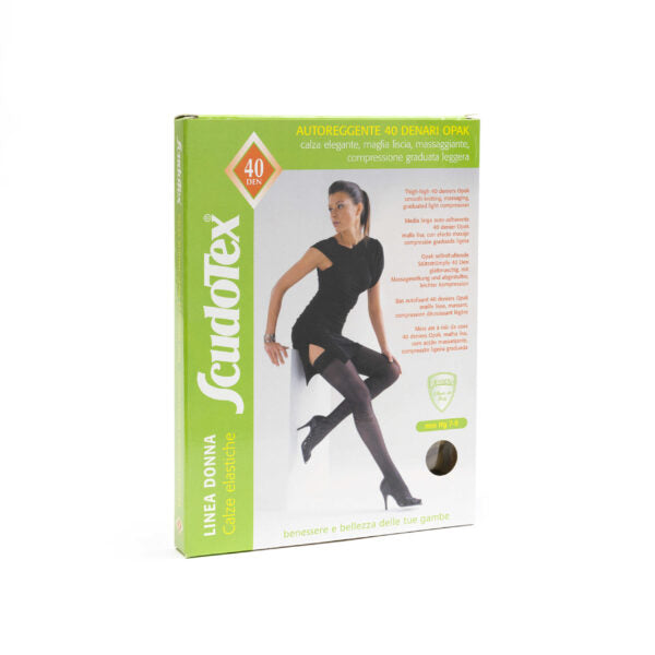 Ciorapi Compresivi Dama 7-9mmHg Scudotex 463 40DEN Pana La Coapsa