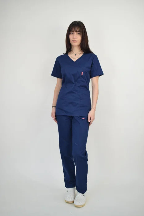Uniforma Pentru Femei D06 Bleumarin Cu Pantaloni