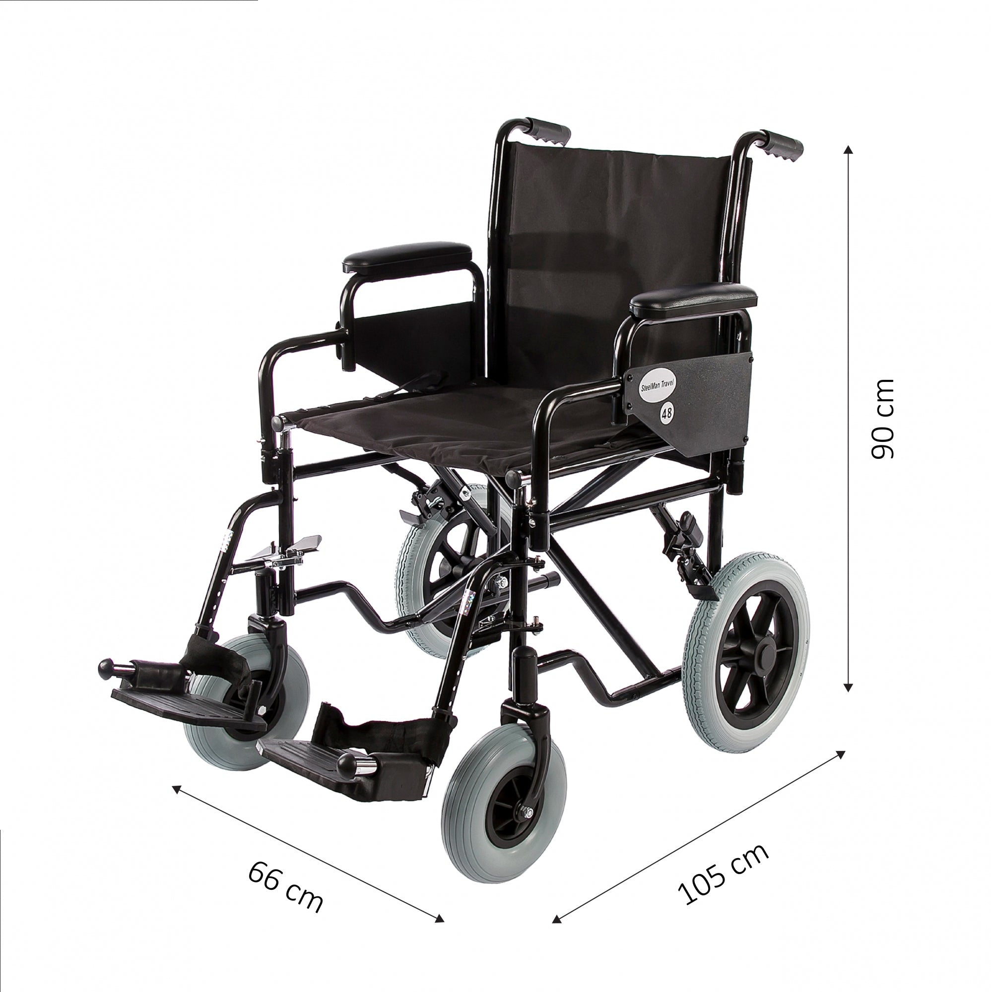 Scaun cu Rotile de Tranzit STEELMAN Travel Kid-Man