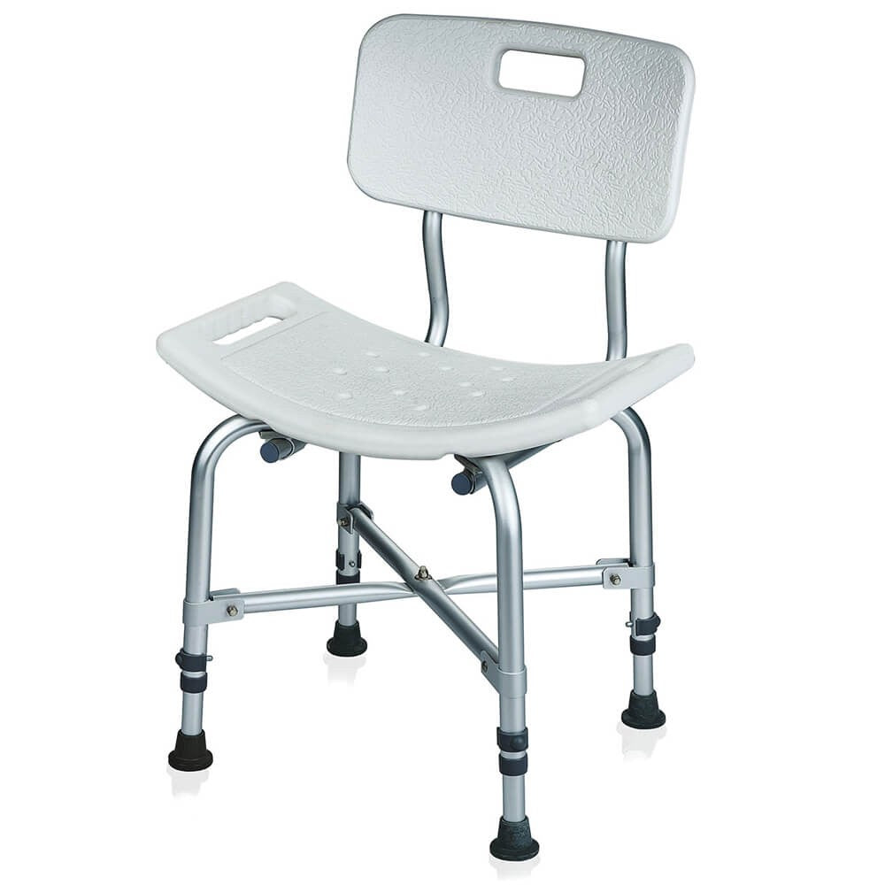 Scaun De Baie Dreptunghiular Cu Spatar Si Inaltime Reglabila Pentru Persoane Supraponderale Moretti RH830 Pana La 227kg