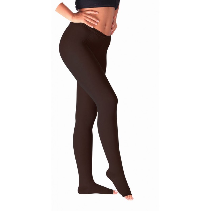 CCL 1 MS 200-300S 18-22 mmHg Black Pantyhose Opened Toe Stockings