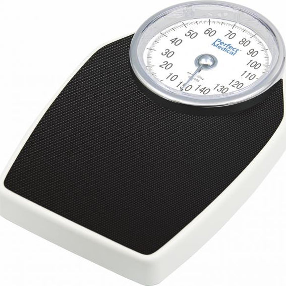 Cântar de Baie Perfect Medical® cu Suprafata din Cauciuc Antiderapant - Capacitate 150 kg, Divizie 100g