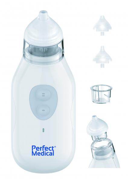 Aspirator nazal electric Profesional Perfect Medical® PM-33 Portabil,, Silicon moale și flexibil, Aspirare reglabilă, Ușor de curățat