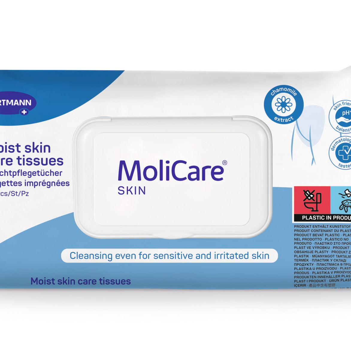 Servetele Umede Fara Alcool Pentru Incontinenta MoliCare® Skin Moist Care Tissues Hartmann