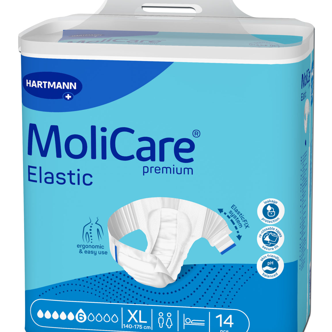 Scutece Adulti Cu Prindere Laterala Elastica MoliCare® Premium Elastic 6pic Hartmann