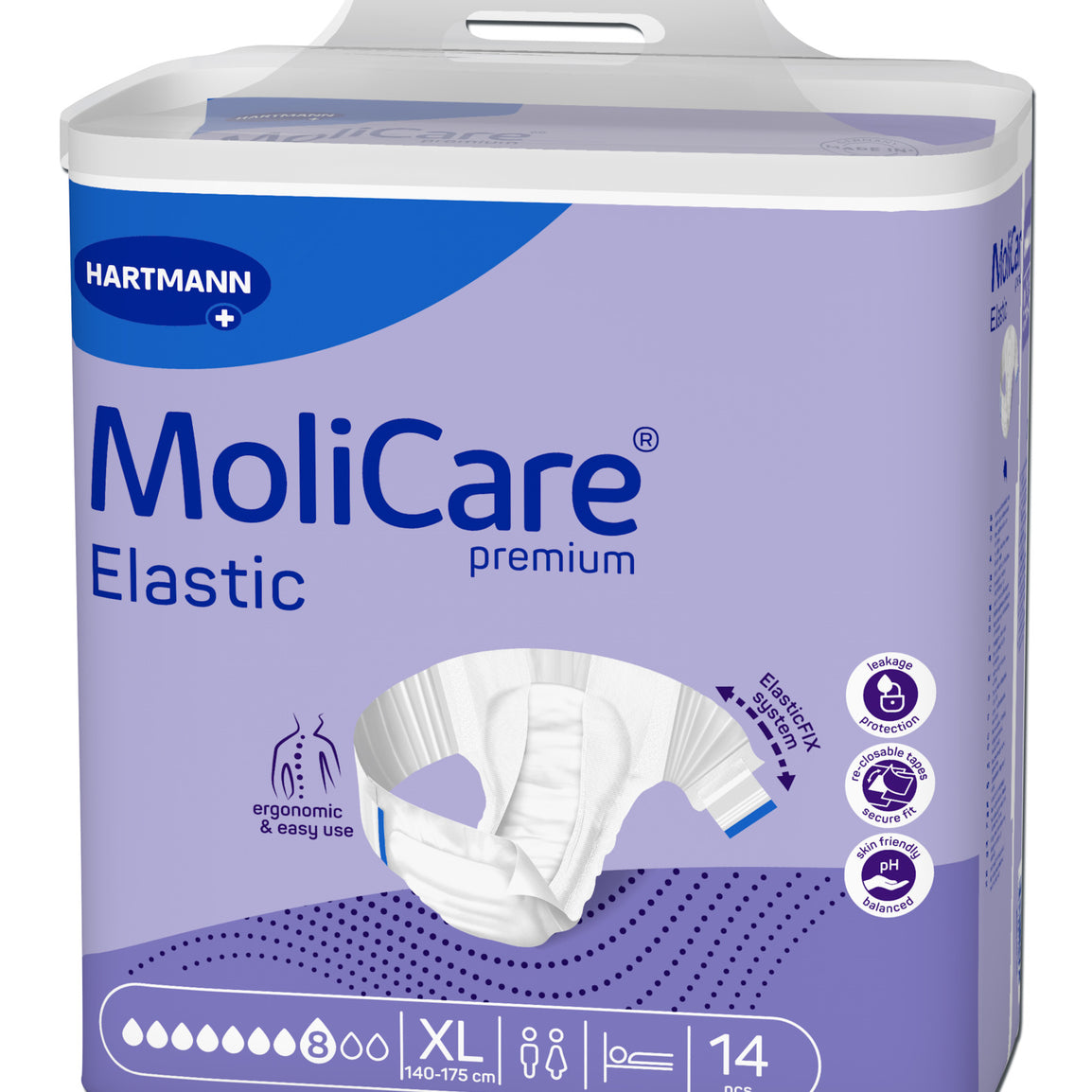 Scutece Adulti Cu Prindere Laterala Elastica MoliCare® Premium Elastic 8pic Hartmann
