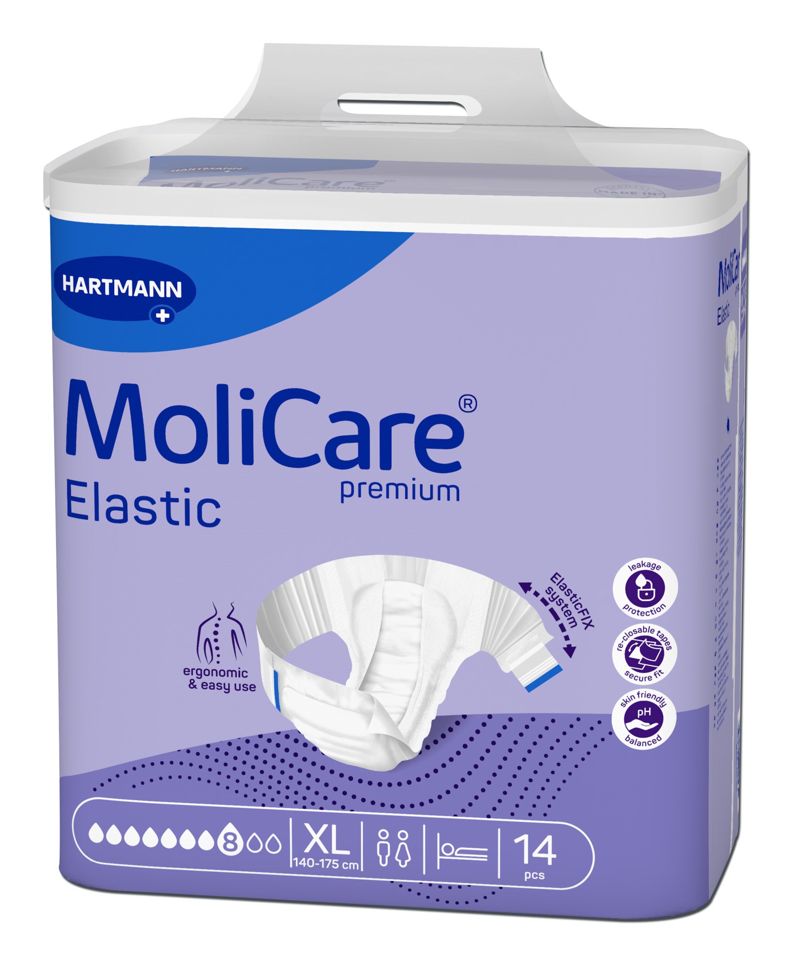 Scutece Adulti Cu Prindere Laterala Elastica MoliCare® Premium Elastic 8pic Hartmann
