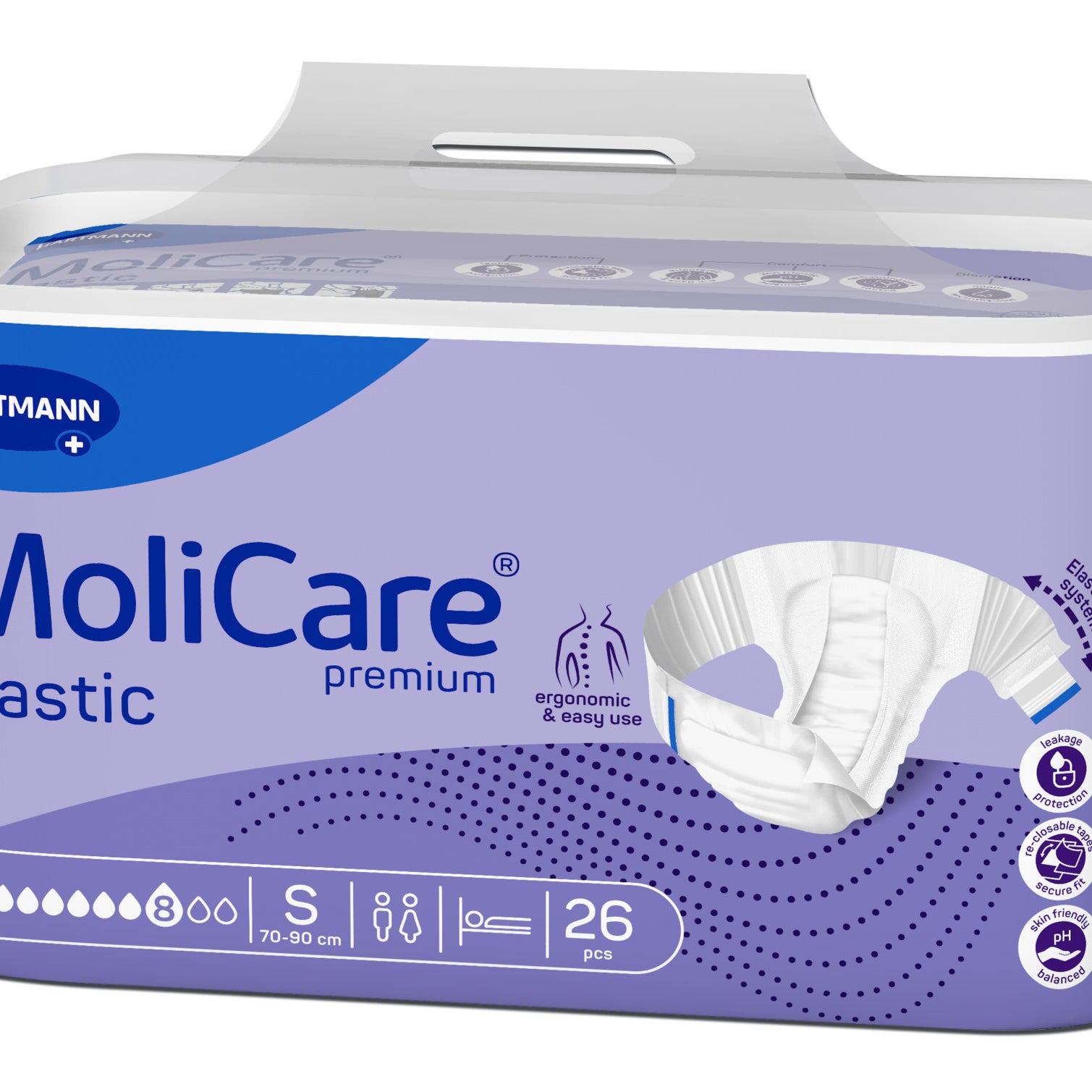 Scutece Adulti Cu Prindere Laterala Elastica MoliCare® Premium Elastic 8pic Hartmann