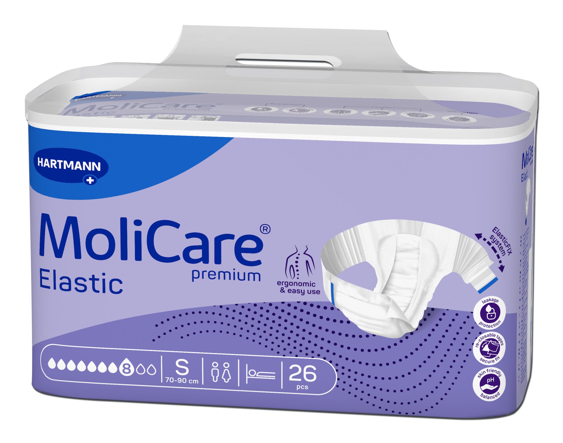Scutece Adulti Cu Prindere Laterala Elastica MoliCare® Premium Elastic 8pic Hartmann