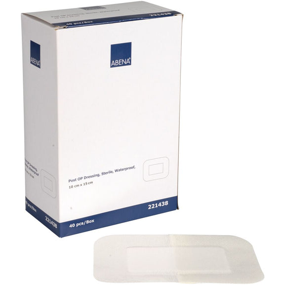 ABENA Plasturi Sterili Post-OP Impermeabili Antibacterieni 10 x 15 cm 40 buc