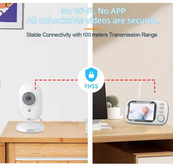 Baby Monitor si Camera Audio-Video Wireless Perfect Medical® PM-38 Pentru Supraveghere Bebe