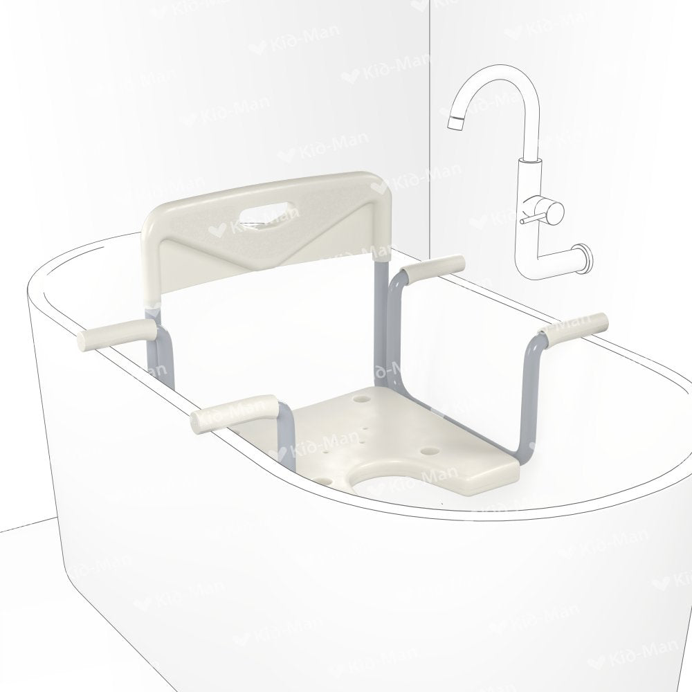 Banca Pentru Cada din Aluminiu cu Spatar – pana la 130kg Kid-Man