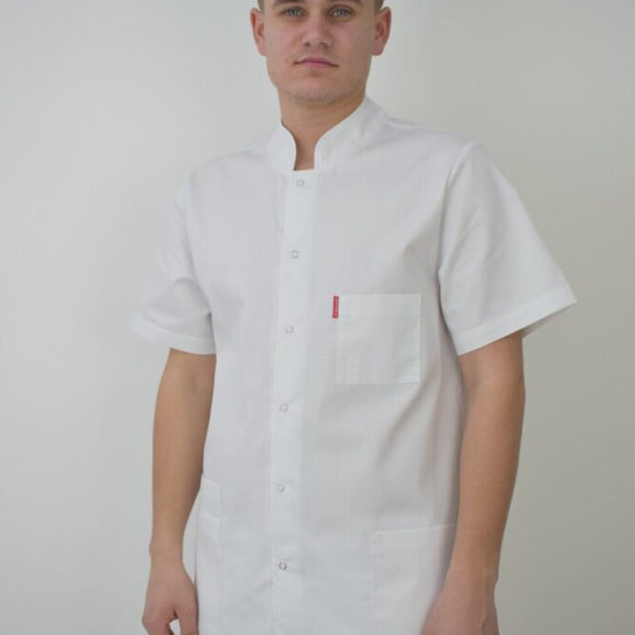 Halat De Barbati Scurt Alb C03SMS