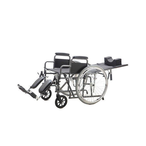 Carucior Cu Rotile Pliabil Pentru Transport Pacienti Multipozabil Cu Tetiera YJ-011E