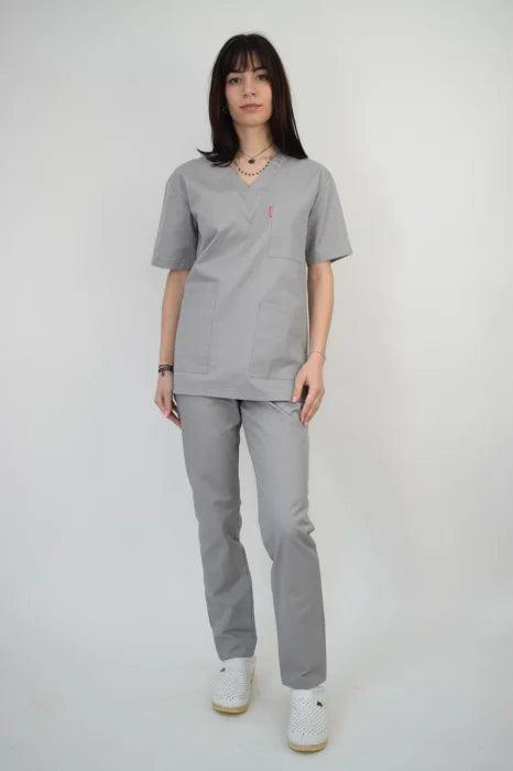 Uniforma Unisex Croiala Simpla Dreapta Gri