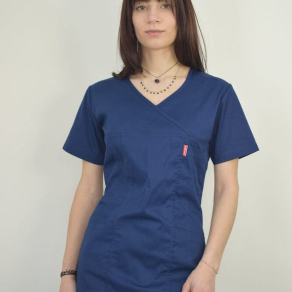 Uniforma Pentru Femei D06 Bleumarin Cu Pantaloni