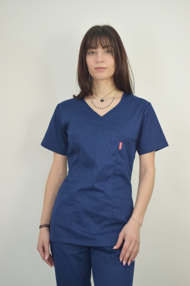 Uniforma Pentru Femei D06 Bleumarin Cu Pantaloni