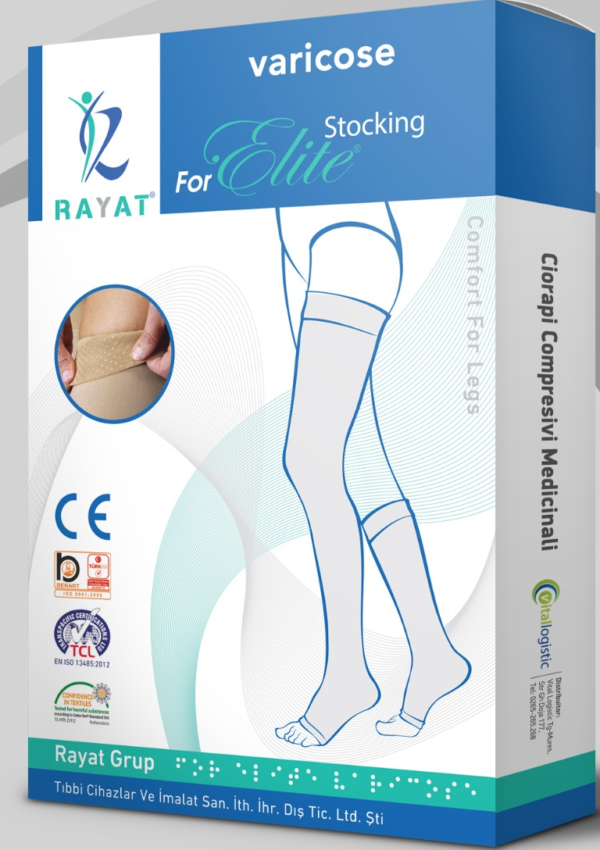 Ciorapi Compresivi Anti-Embolism Unisex 18-24mmHg RAYAT AG Pana la Coapsa