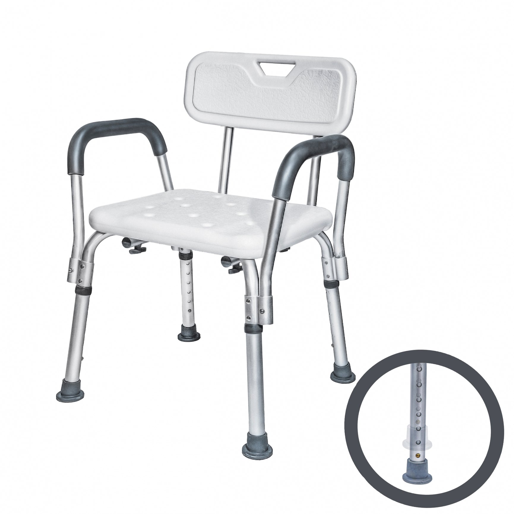 Scaun Pentru Dus Din Aluminiu Usor cu Manere Detasabile Pana la 100kg Kid-Man