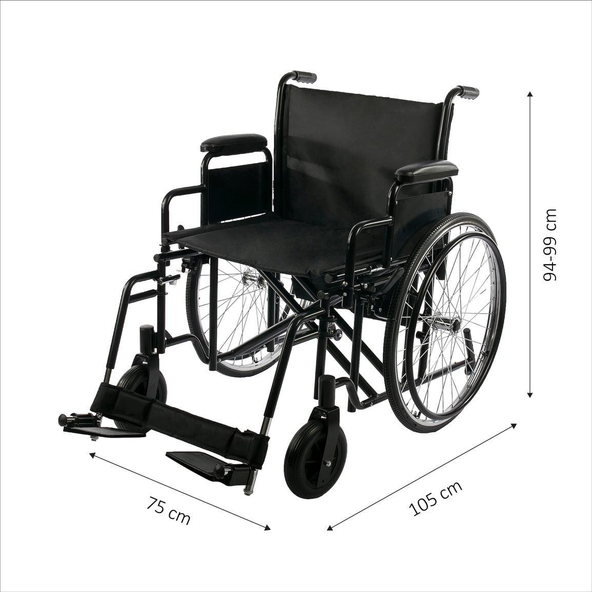Scaun cu Rotile Pentru Persoane Supraponderale Kid-Man Steelman XL pana la 180kg