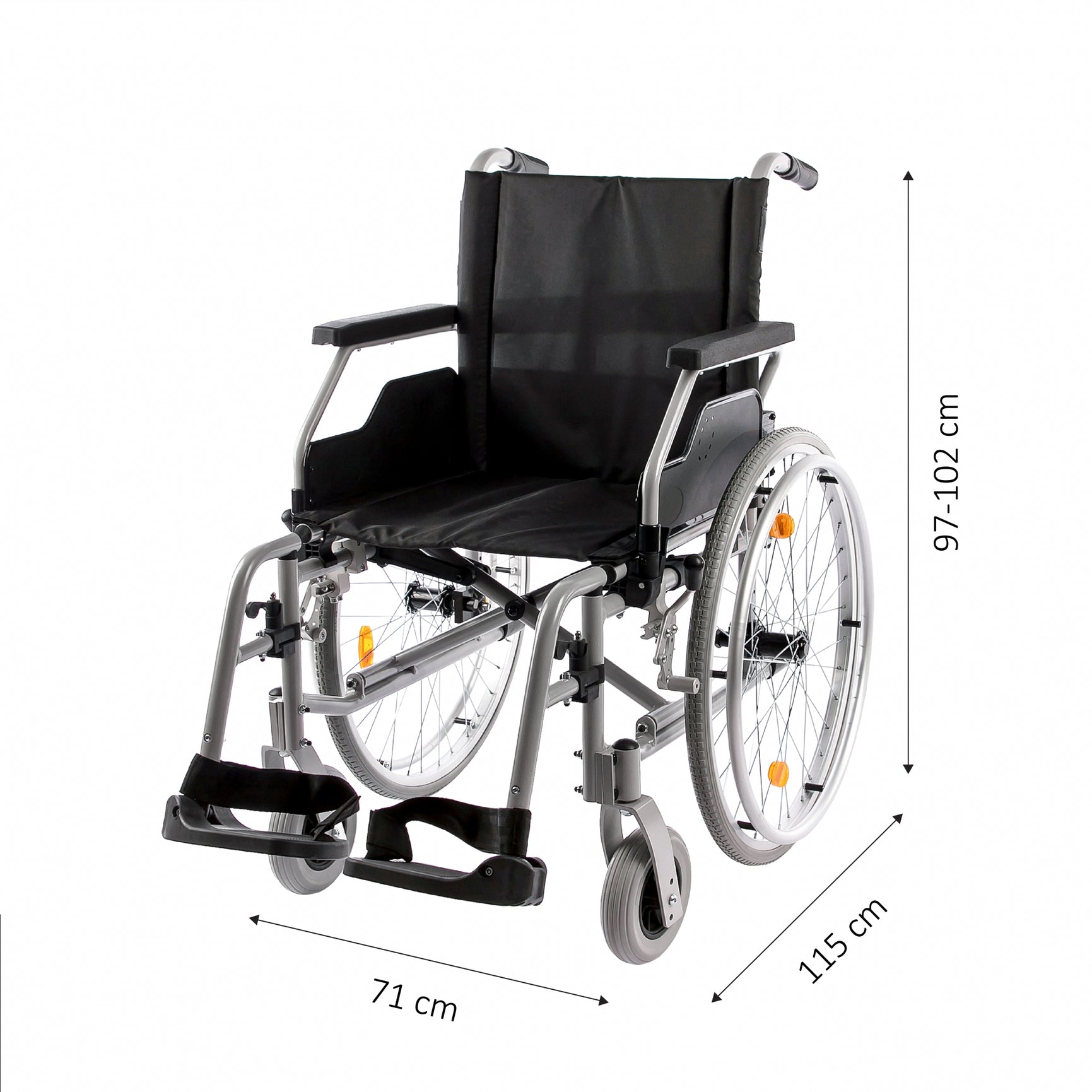 Scaun cu Rotile  din Aluminiu  Kid-Man LightMan Start Pana la 125kg