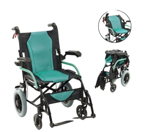 Fotoliu Rulant De Transport Pacienti Din Aluminiu Companion AL112