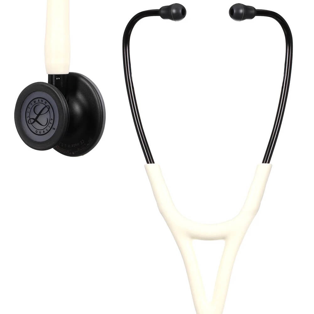 Stetoscop 3M™ Littmann® Cardiology IV Alb Cu Tub Satinat Si Capsula Negru Mat (Alabaster/Black Matte/Satin Finish)