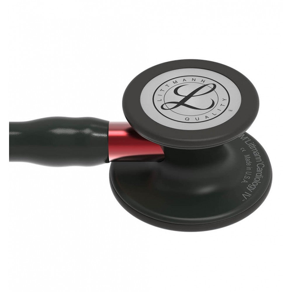 Stetoscop 3M™ Littmann® Cardiology IV Negru Complet/Rosu (Black/Black/Red)