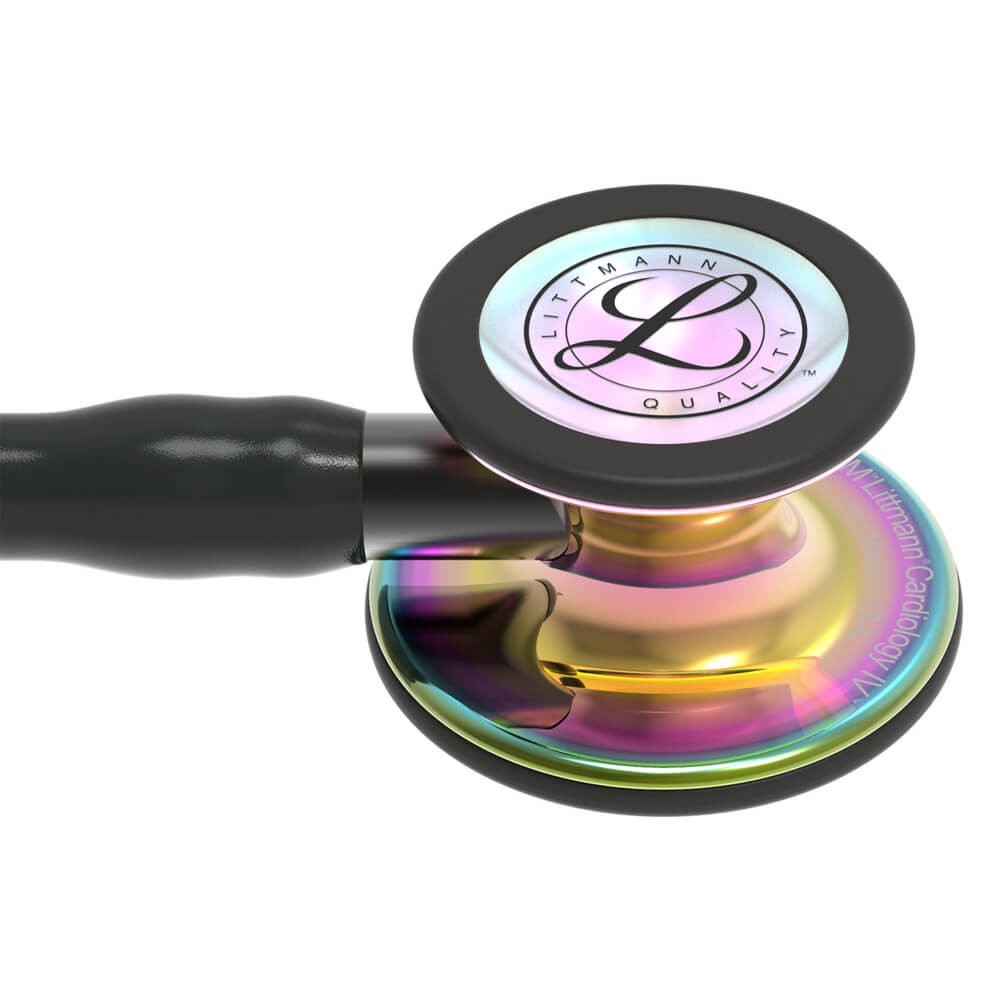 Stetoscop 3M™ Littmann® Cardiology IV Negru/Fumuriu Si Capsula Curcubeu (Black/Smoke/High-Polish Rainbow)