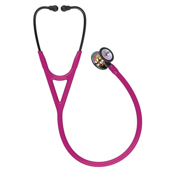 Stetoscop 3M™ Littmann® Cardiology IV Roz Inchis/Fumuriu Si Capsula Curcubeu (Raspberry/Smoke/High-Polish Rainbow)