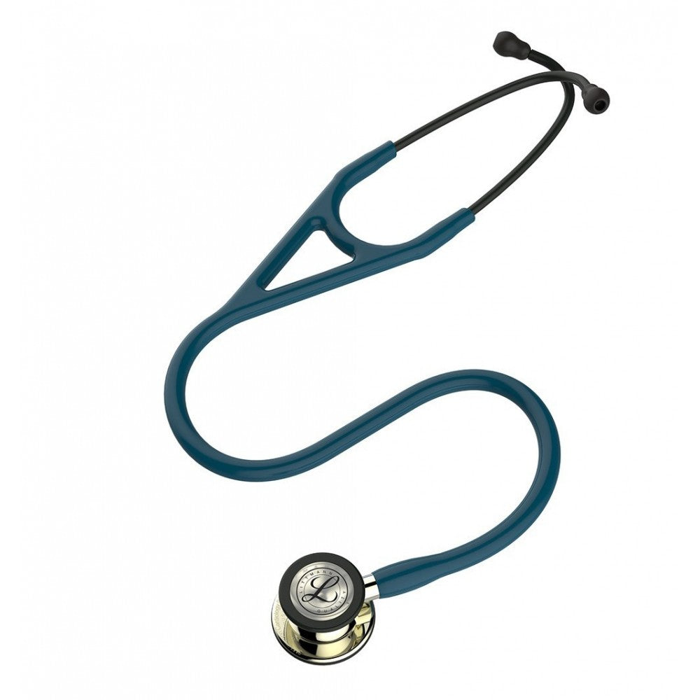 Stetoscop 3M™ Littmann® Cardiology IV Turcoaz Inchis Si Capsula Sampanie (Caribbean Blue/Champagne)