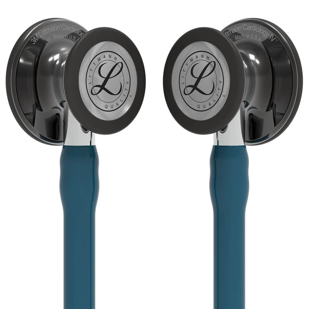 Stetoscop 3M™ Littmann® Cardiology IV Turcoaz Inchis/Negru Si Capsula Fumurie (Caribbean Blue/Black/Mirror/High-Polish Smoke)