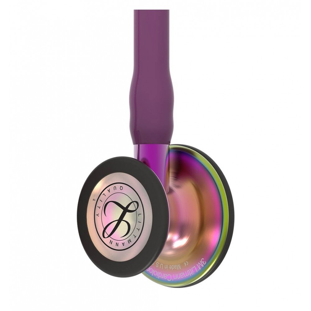 Stetoscop 3M™ Littmann® Cardiology IV Violet Si Capsula Curcubeu (Plum/Violet/Rainbow)