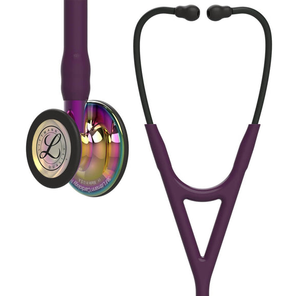Stetoscop 3M™ Littmann® Cardiology IV Violet/Negru Si Capsula Curcubeu (Plum/Violet/Black/High-Polish Rainbow)
