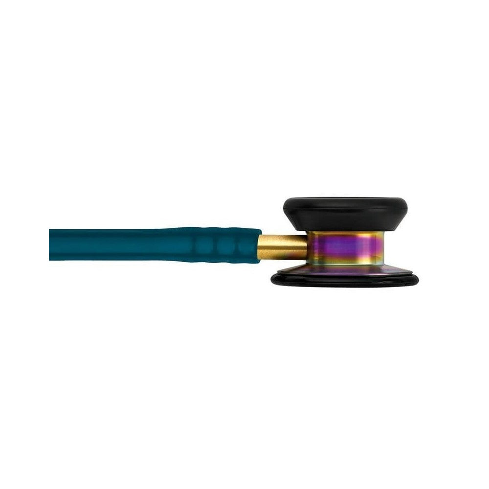 Stetoscop 3M™ Littmann® Classic II Pediatric Turcoaz Inchis Si Capsula Curcubeu (Caribbean Blue/Rainbow)