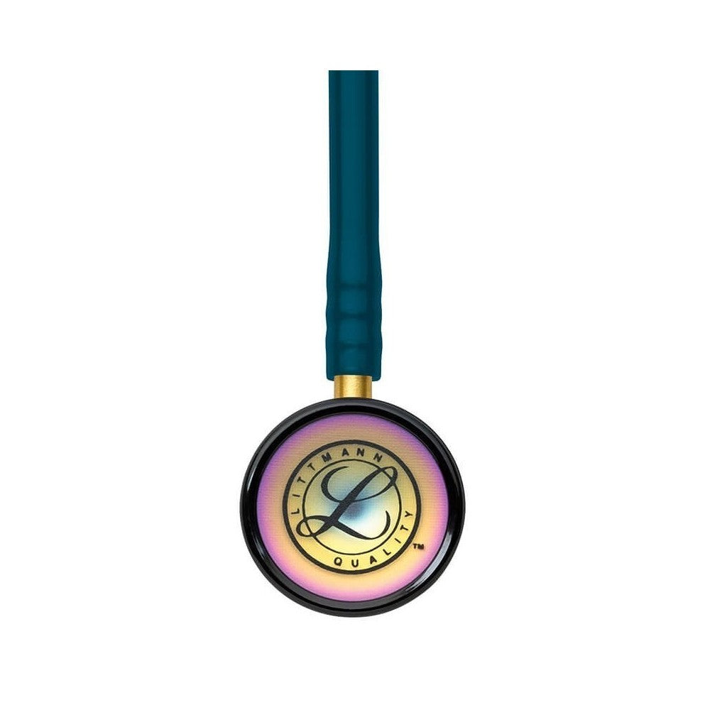 Stetoscop 3M™ Littmann® Classic II Pediatric Turcoaz Inchis Si Capsula Curcubeu (Caribbean Blue/Rainbow)