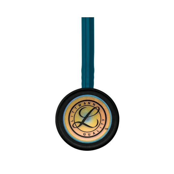 Stetoscop 3M™ Littmann® Classic III Turcoaz Inchis Si Capsula Curcubeu (Caribbean Blue/Rainbow)