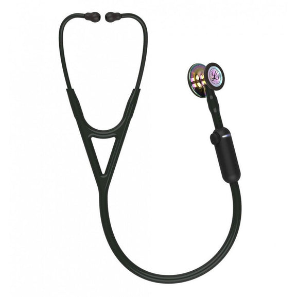 Stetoscop Electronic 3M™ Littmann® CORE Digital Negru Si Capsula Curcubeu (Black/High-Polish Rainbow)