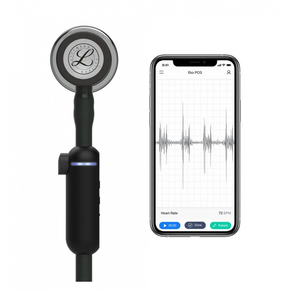 Stetoscop Electronic 3M™ Littmann® CORE Digital Negru Si Capsula Oglinda (Black/High-Polish Mirror)