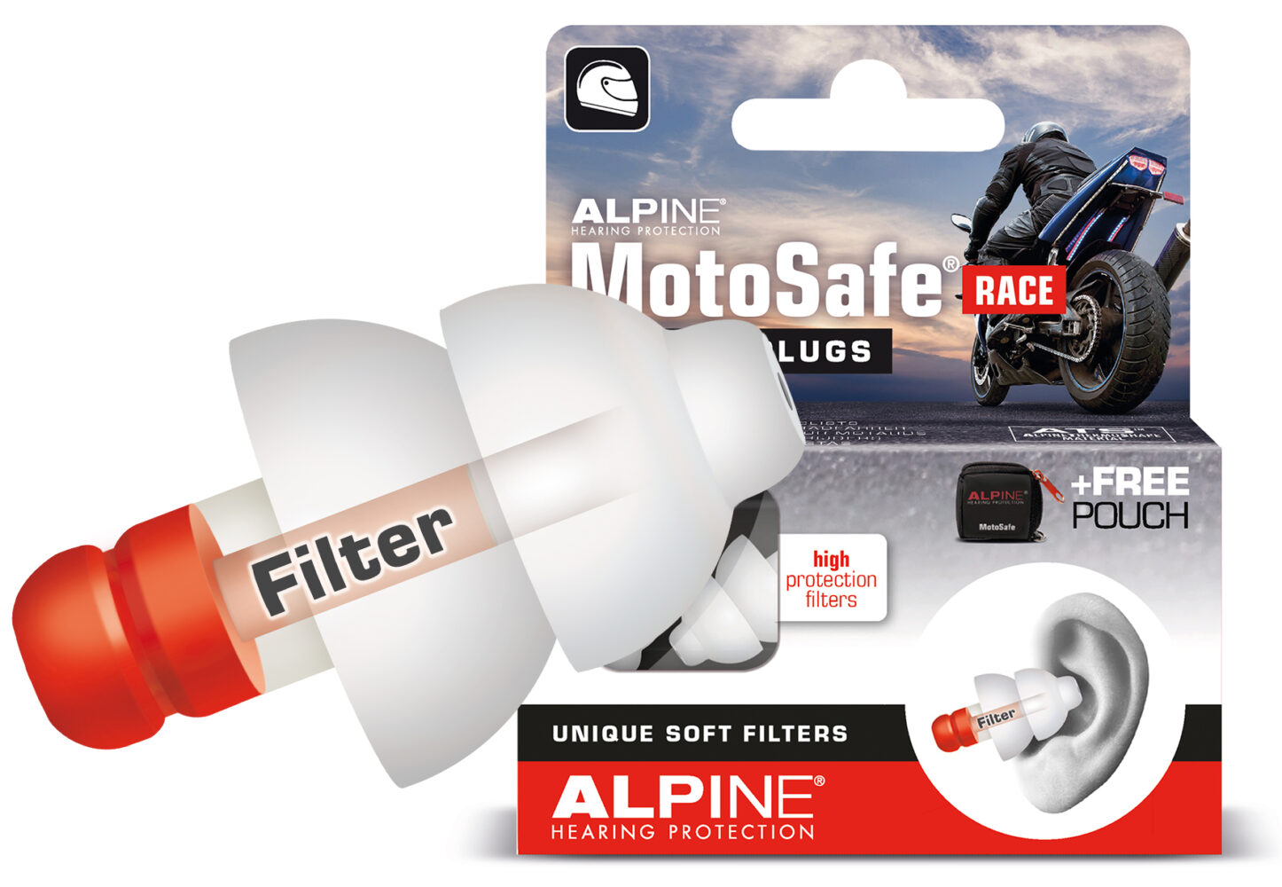Alpine MotoSafe Race with earplug