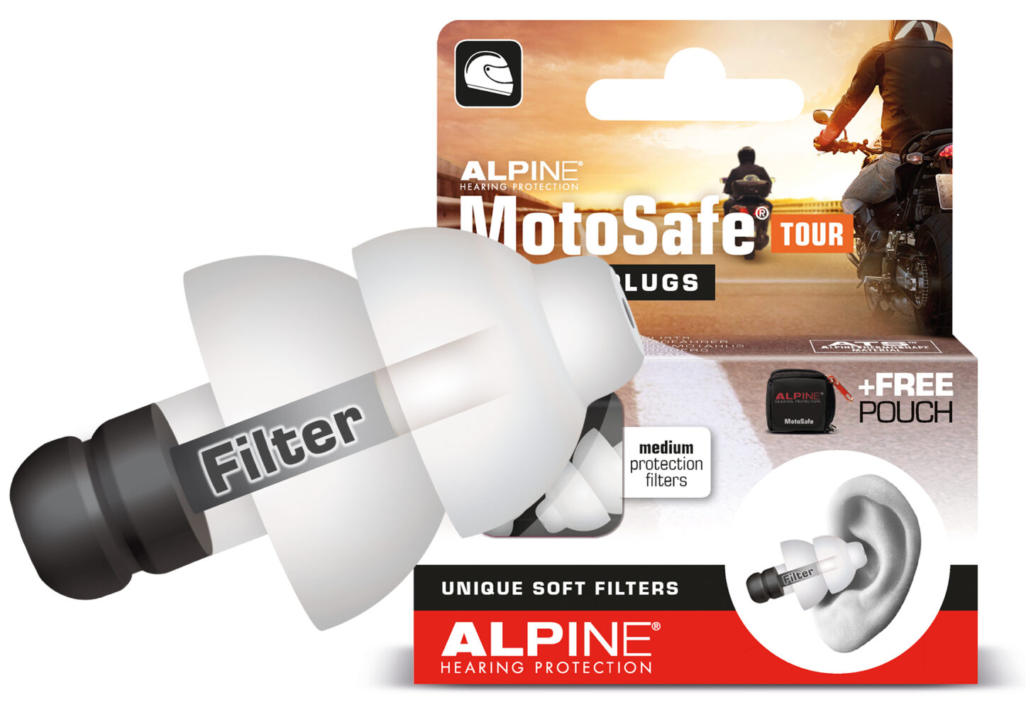 Alpine MotoSafe Tour with earplug